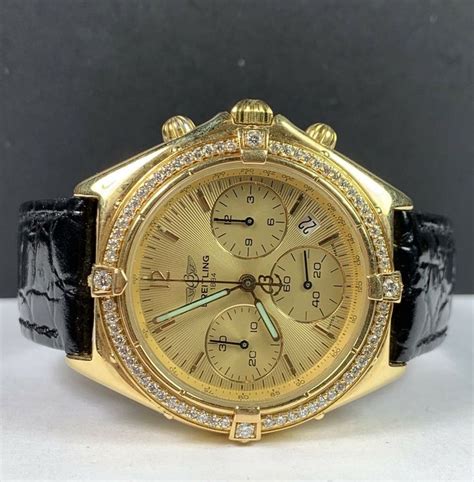 Breitling Chrono Sextant K55045 83 Gr. 18k Gold Chronograph.